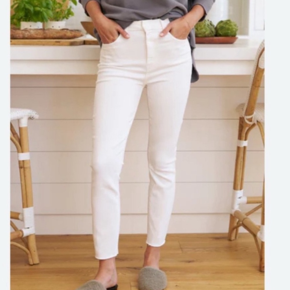 Frank & Eileen 27 Sligo Jeans Skinny White Cut Off Beach Vacation Coastal